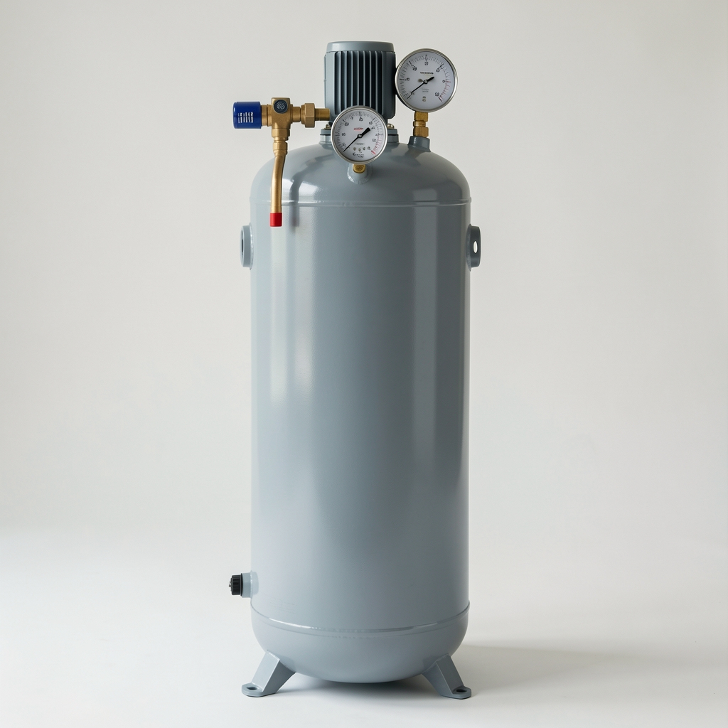 Compresor de aer cu piston FIAC AB 100 litri 3kW monofazat 230V, rezervor vertical albastru-gri, manometru dublu, supapă de siguranță